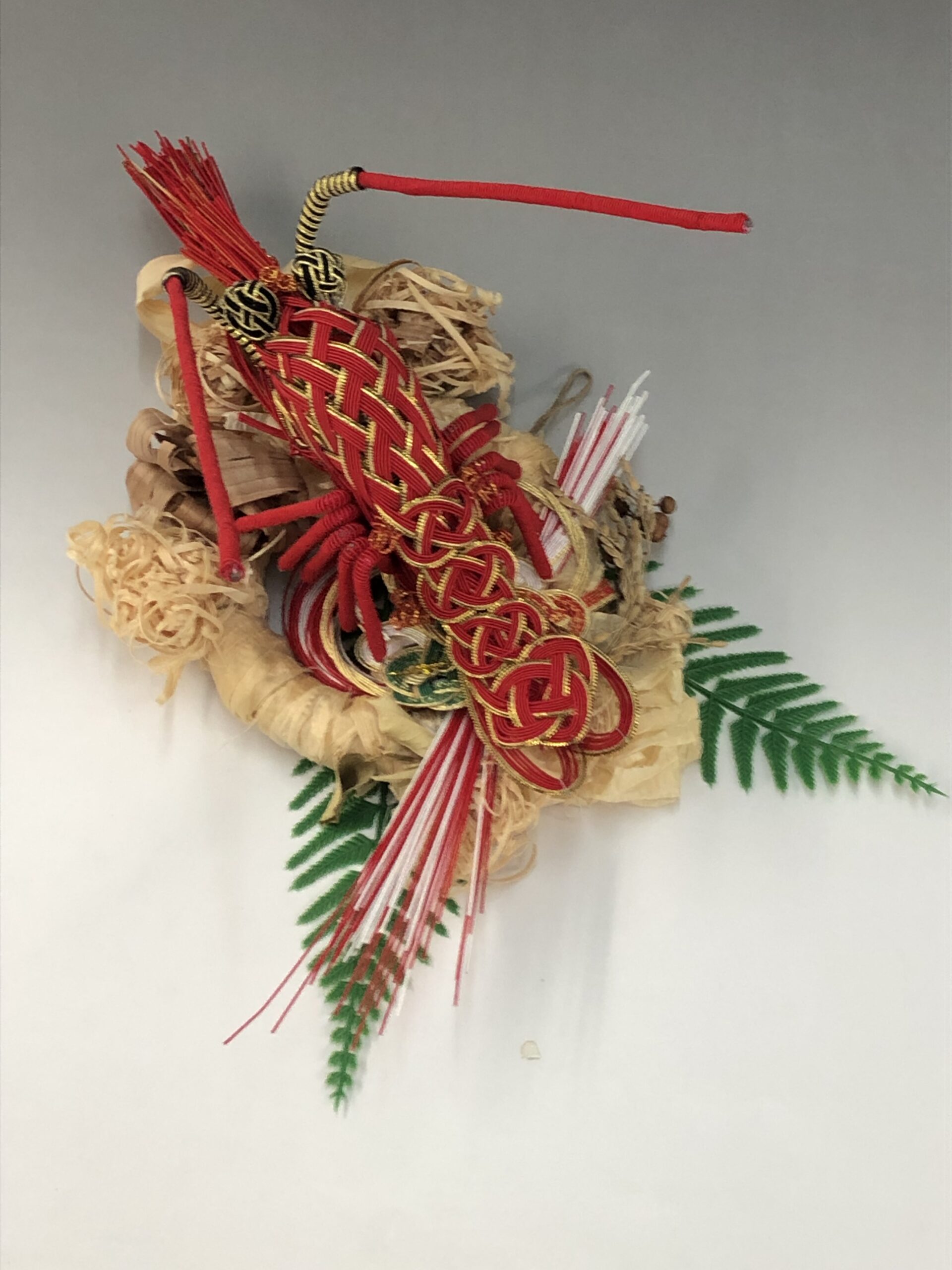 正月飾り水引・鏡餅「伊勢海老」注連縄にも